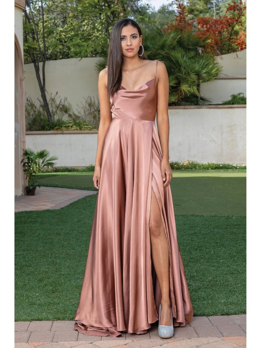 NEW COPPER Evening Gown Floor Length Formal Elegant Stunning 4285